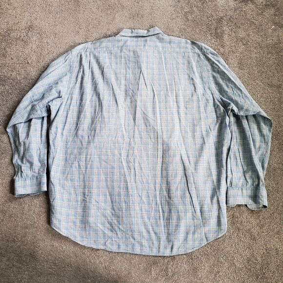Polo Ralph Lauren Shirt Mens Extra Large Blue Button Up Plaid Linen Lowell Sport - Picture 6 of 14